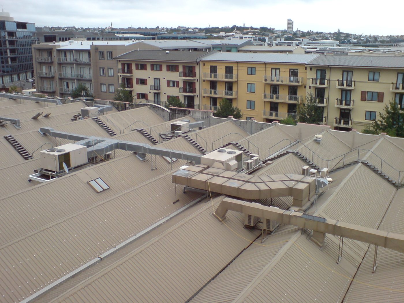 TPO and EPDM single-ply commercial flat roof on a warehouse in London, Ontario